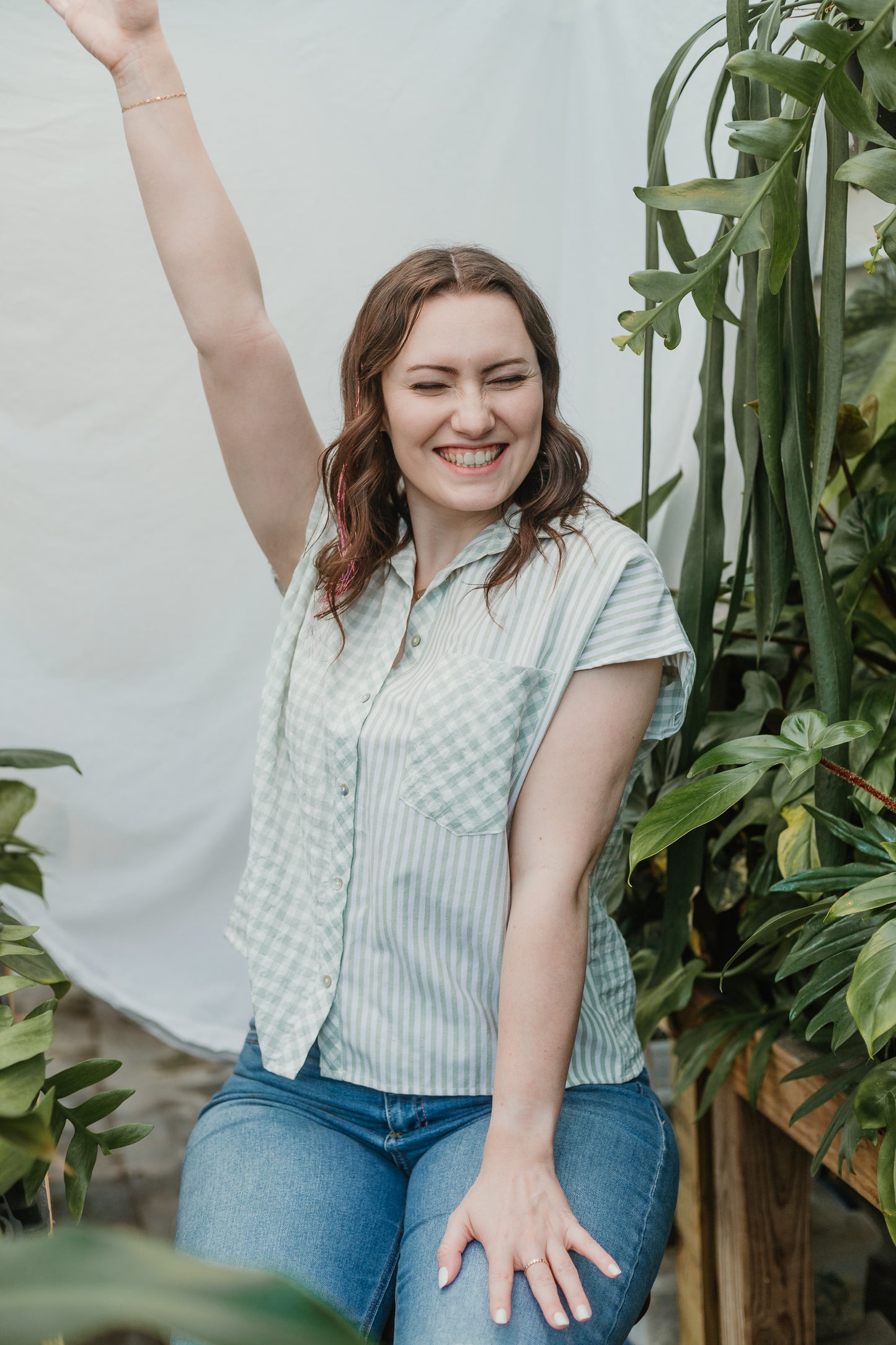 Mint Button Up