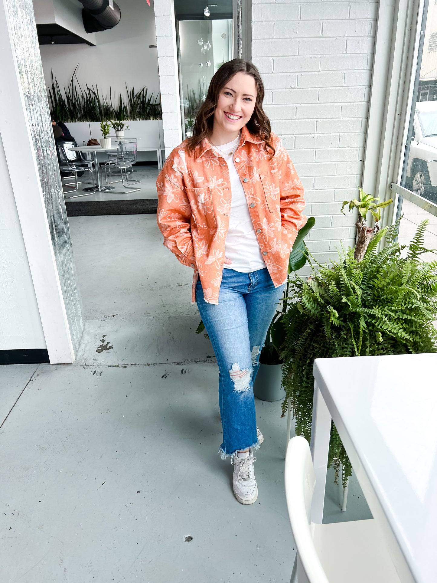 Daisy Peach Jacket
